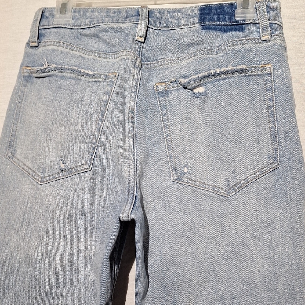 3/$20-Abercrombie & Fitch Light Blue Denim Jeans, Patchwork, Distressed, 8 - Picture 10 of 13
